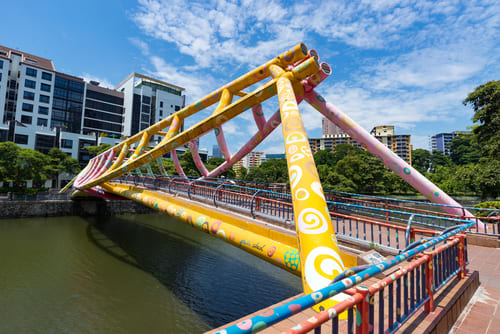 Image of Handrail, City, Arch, Urban, Railing, Outdoors, Bridge, 