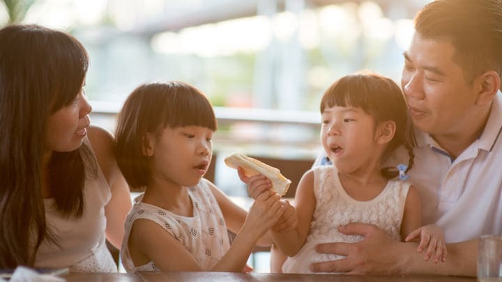 Image of People, Person, Child, Female, Girl, Adult, Woman, Eating, Food, 