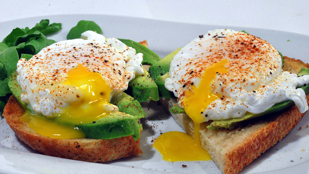 Image of Food, Sandwich, Dining Table, Egg, Poached Egg, 