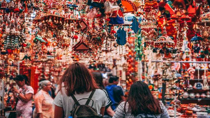 Image of Urban, Adult, Female, Person, Woman, Bazaar, Market, Shop, 