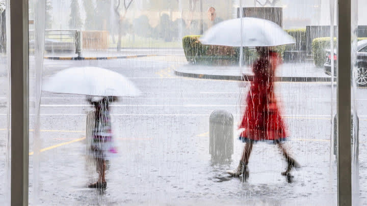 Image of Rain, Child, Female, Girl, Person, 