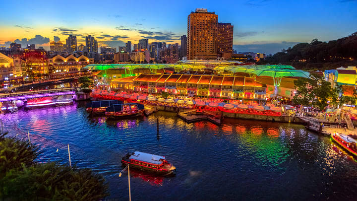 Image of Urban, Cityscape, City, Nature, Outdoors, Scenery, Water, Waterfront, Boat, Vehicle,