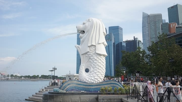 Image of Fountain, Water, City, Metropolis, Urban, Person, 