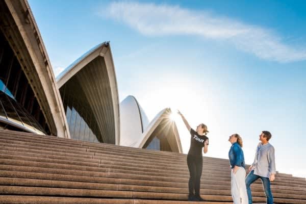 Image of Adult, Female, Person, Woman, Landmark, Sydney Opera House, Male, Man, 