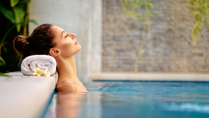 Image of Bathing, Face, Head, Person, Child, Female, Girl, 