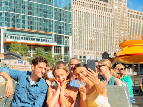 People on a boat in chicago