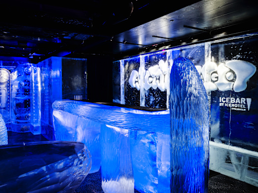 Two people at Icebar Stockholm