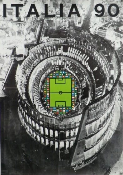 Italia 90 - football World Cup original poster