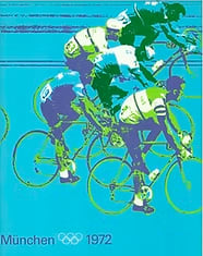 Munich 1972 Original Track Cycling Stadium Poster