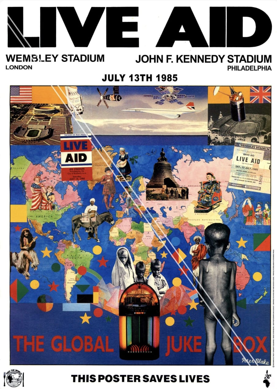 Live Aid Original Iconic Poster 1985