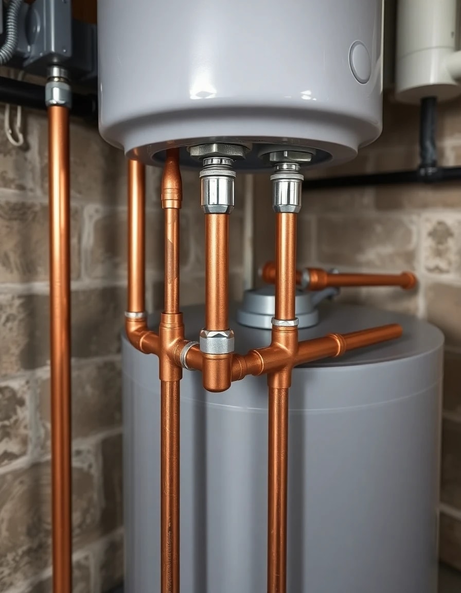 Clean copper plumbing install
