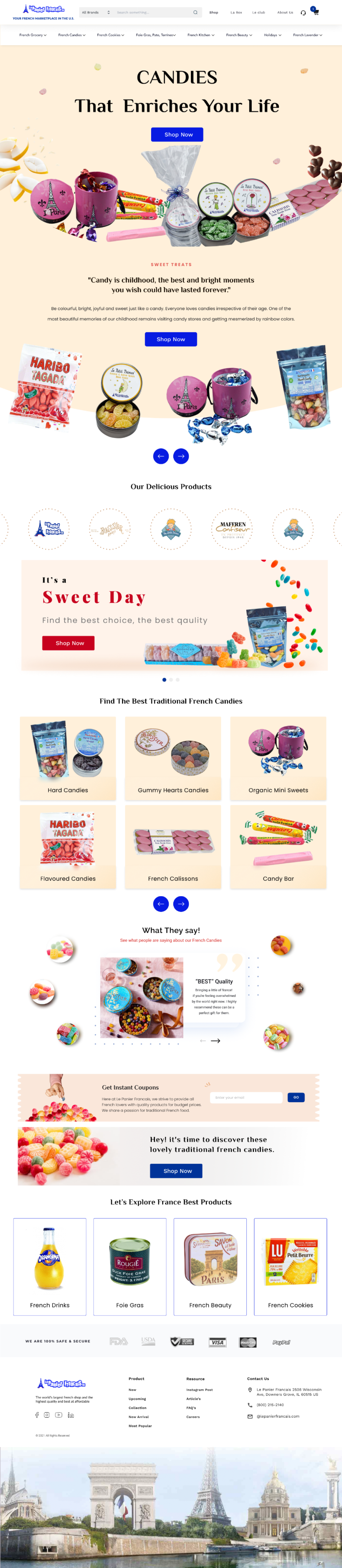 Le Panier Francais Landing Page