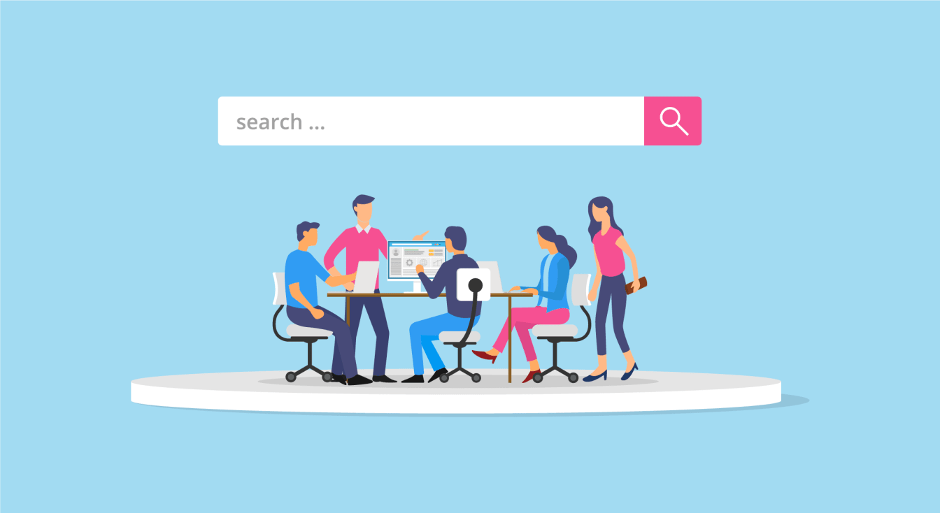 A search engine marketing agency reviewing paid and organic campaign performance for a client