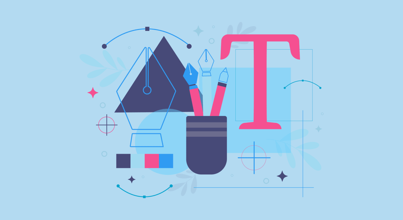 A logo, color palette, and typeface working together as one brand's visual system