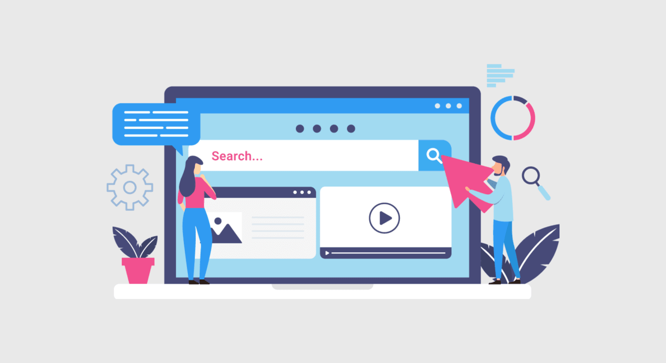 A small business owner reviewing search engine marketing campaign results
