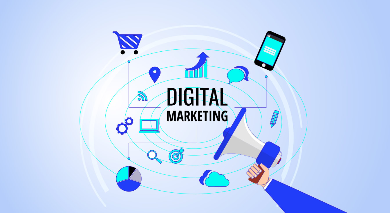 An overview of digital marketing services spanning SEO, social media, content, and analytics
