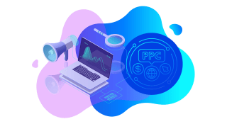 A pay-per-click campaign dashboard tracking ad spend, clicks, and return on investment
