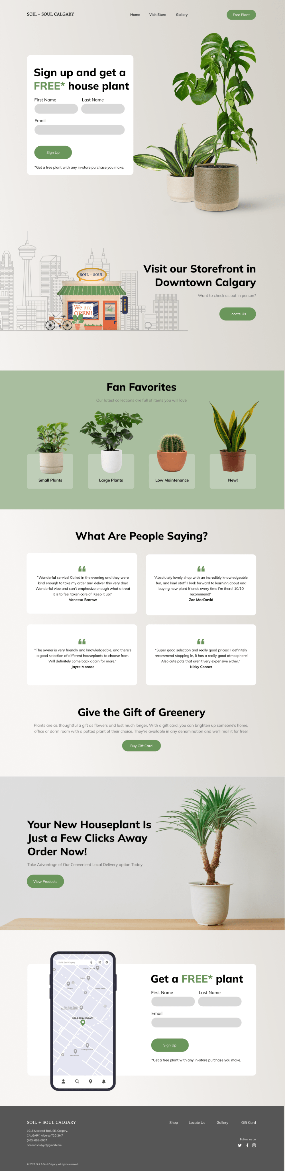 Soil & Soul Landing Page