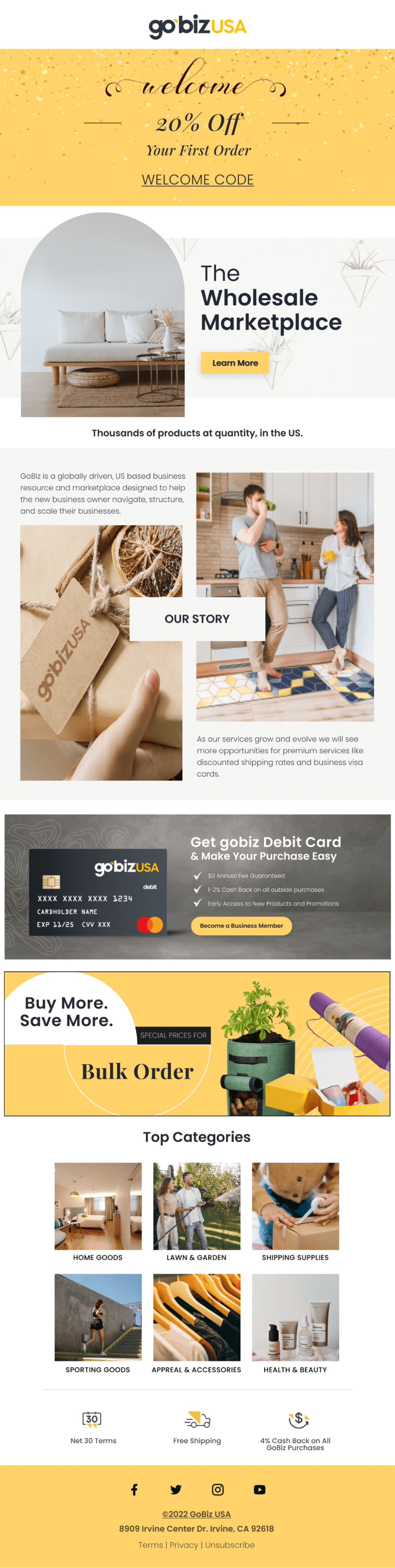 GoBiz USA Email Campaign Design - Promotional Emailer
