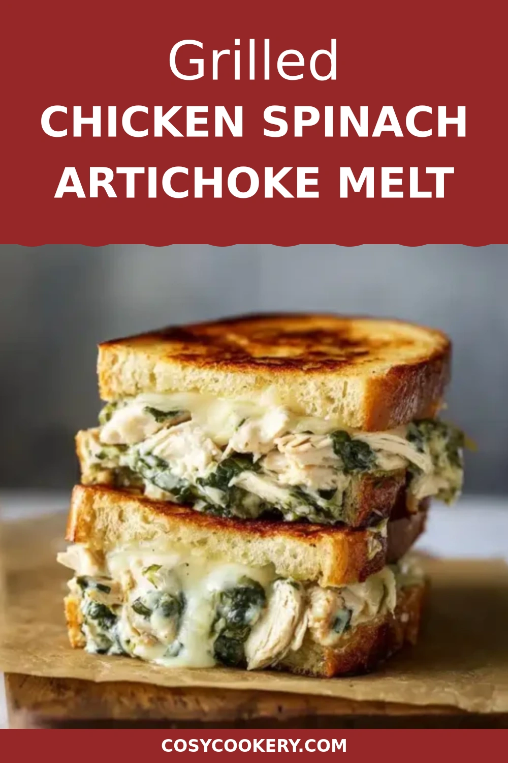 Grilled Chicken Spinach Artichoke Melt