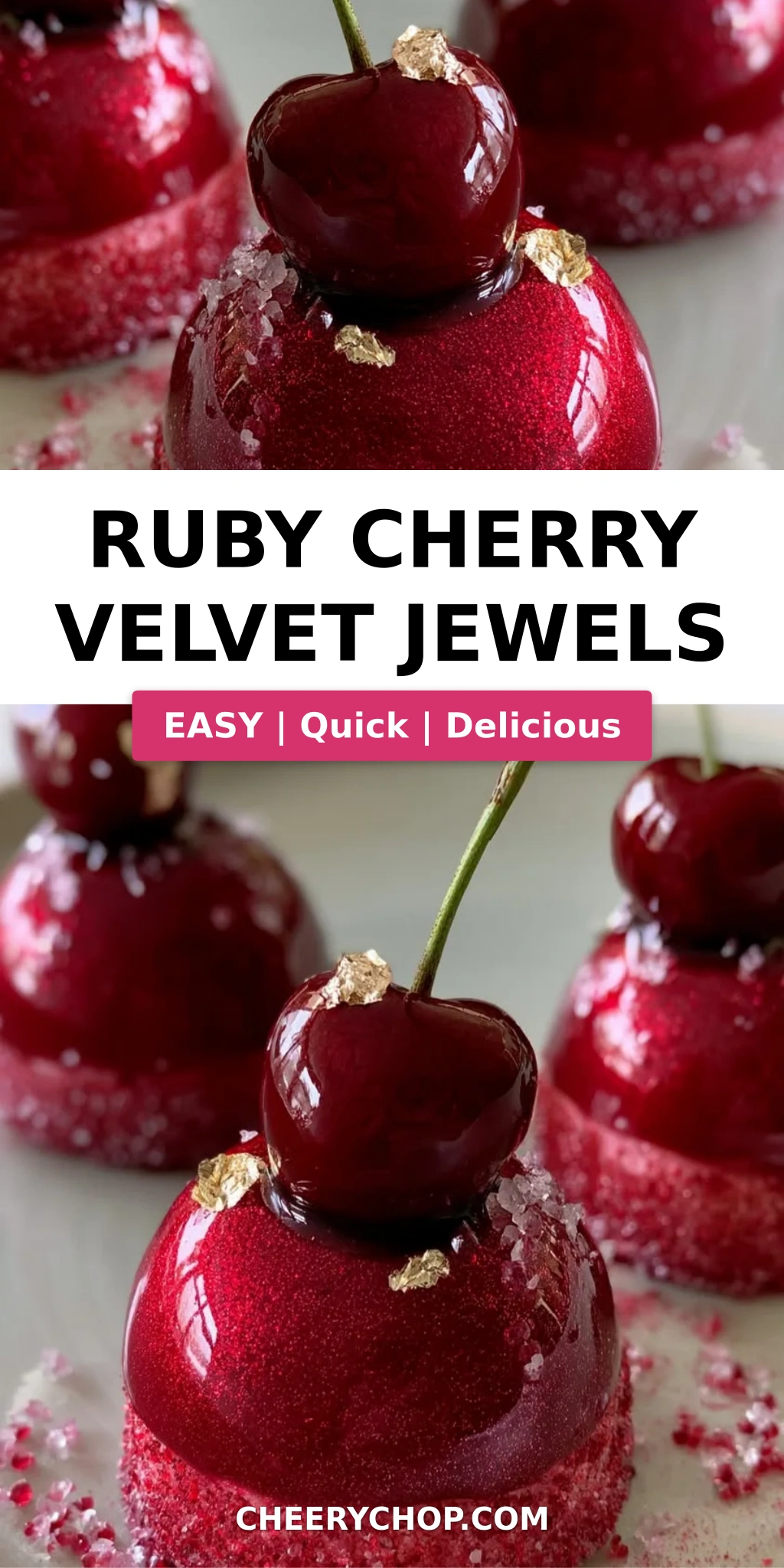 Ruby Cherry Velvet Jewels
