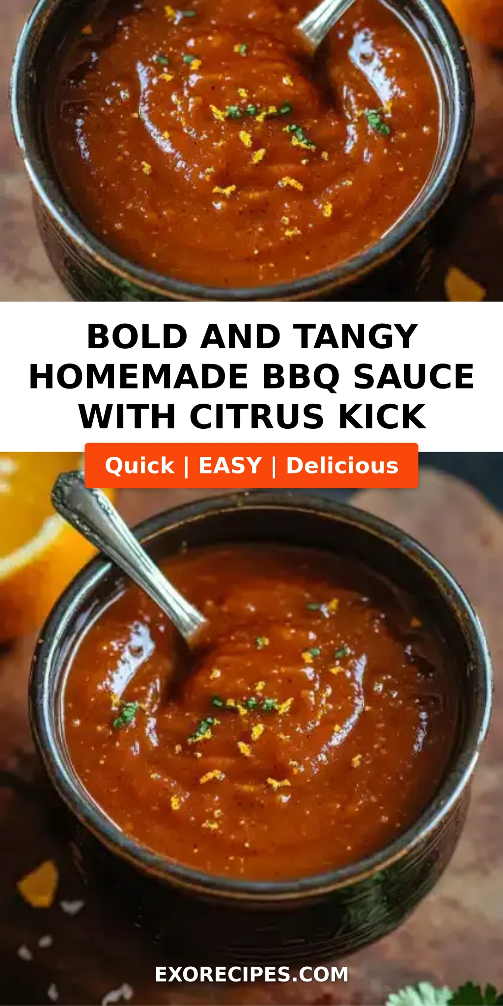 Bold and Tangy Homemade BBQ Sauce with Citrus Kick