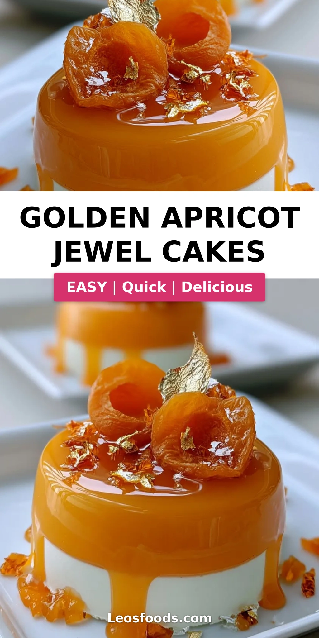Golden Apricot Jewel Cakes