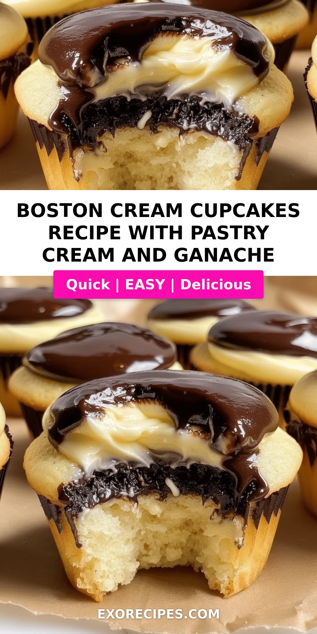 Boston Cream Cupcakes Recipe A Sweet Twist on the Classic Dessert