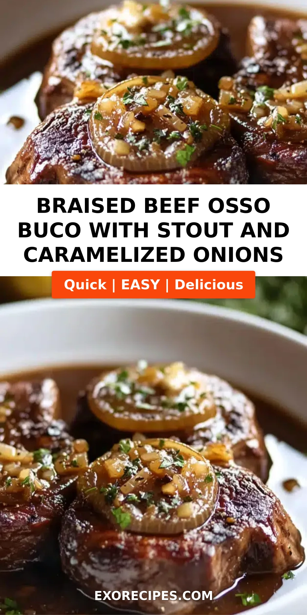 Braised Beef Osso Buco with Stout and Caramelized Onions: A Comfort Food Classic