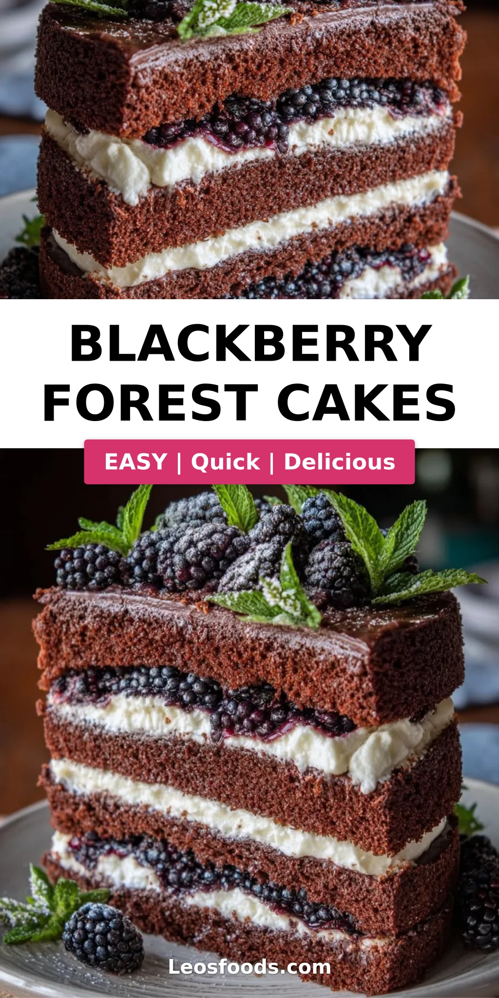 Blackberry Forest Cakes