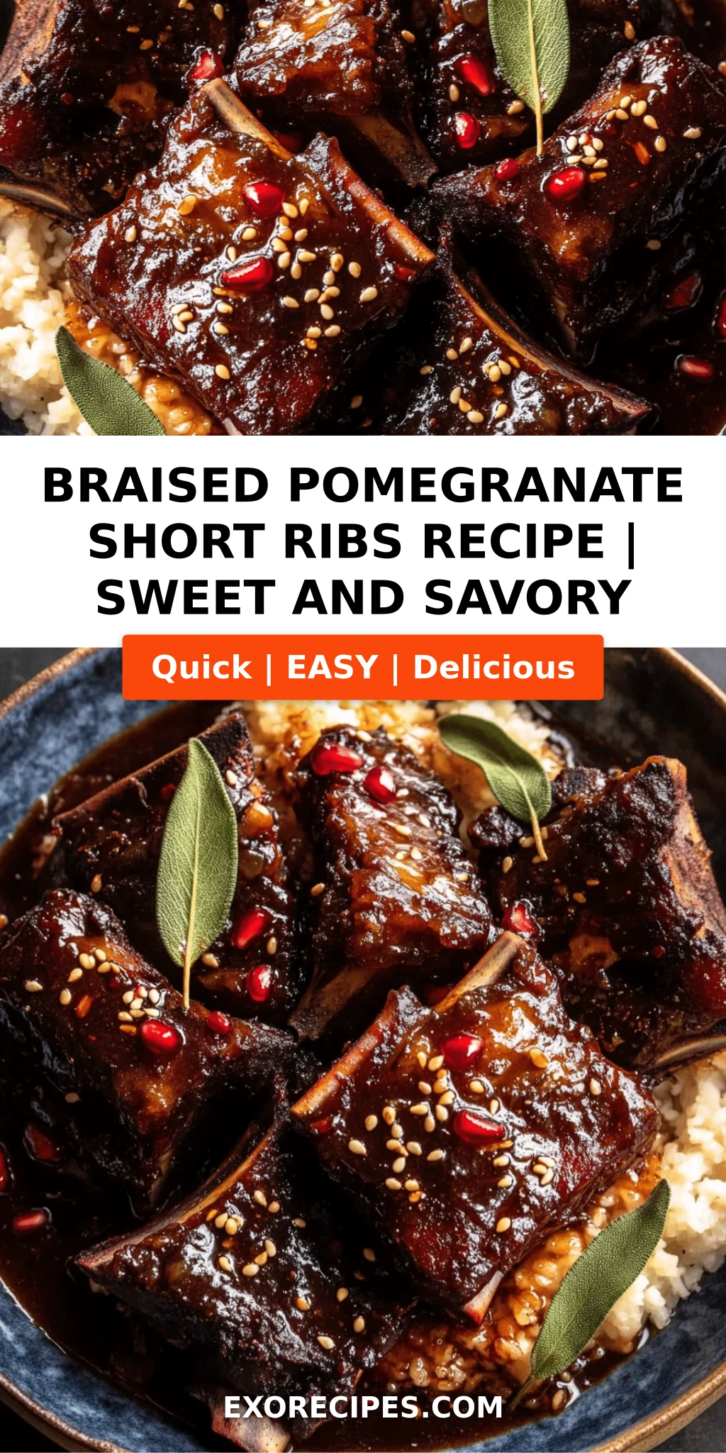 Braised Pomegranate Short Ribs: A Sweet and Savory Delight