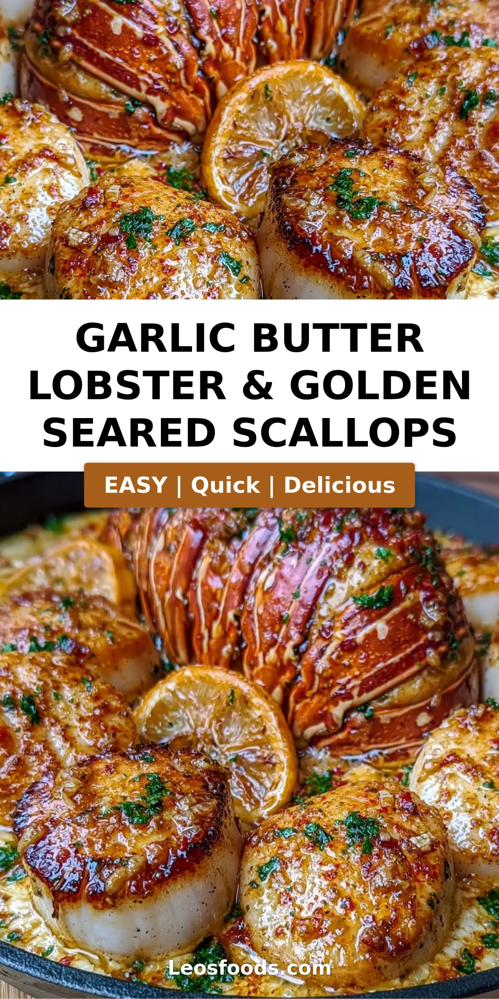 Garlic Butter Lobster & Golden Seared Scallops