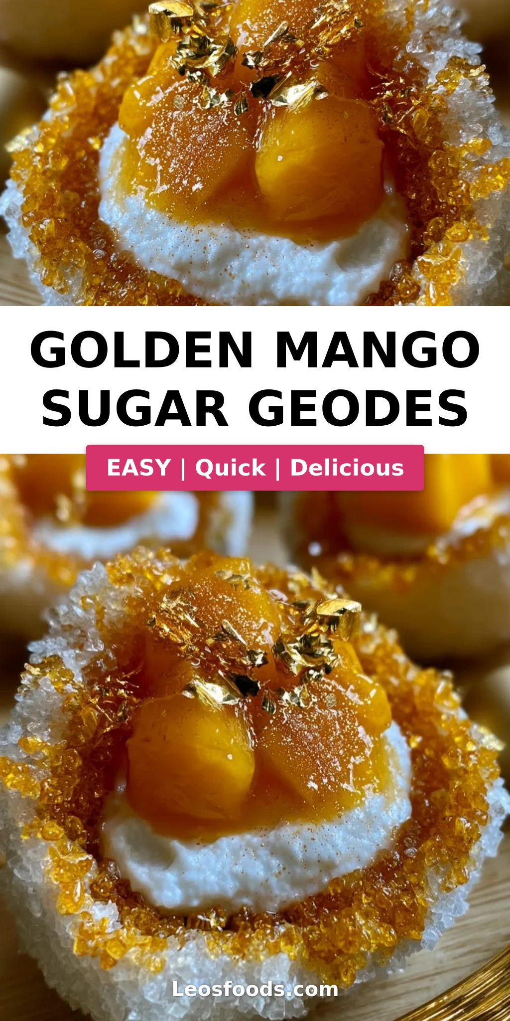 Golden Mango Sugar Geodes