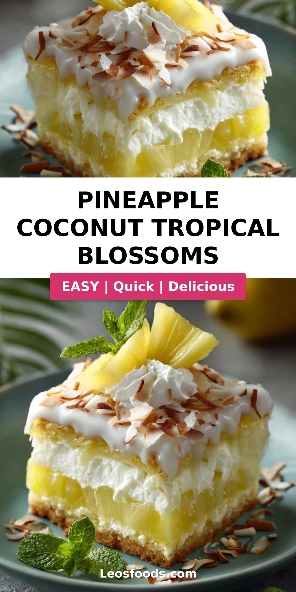 Pineapple Coconut Tropical Blossoms