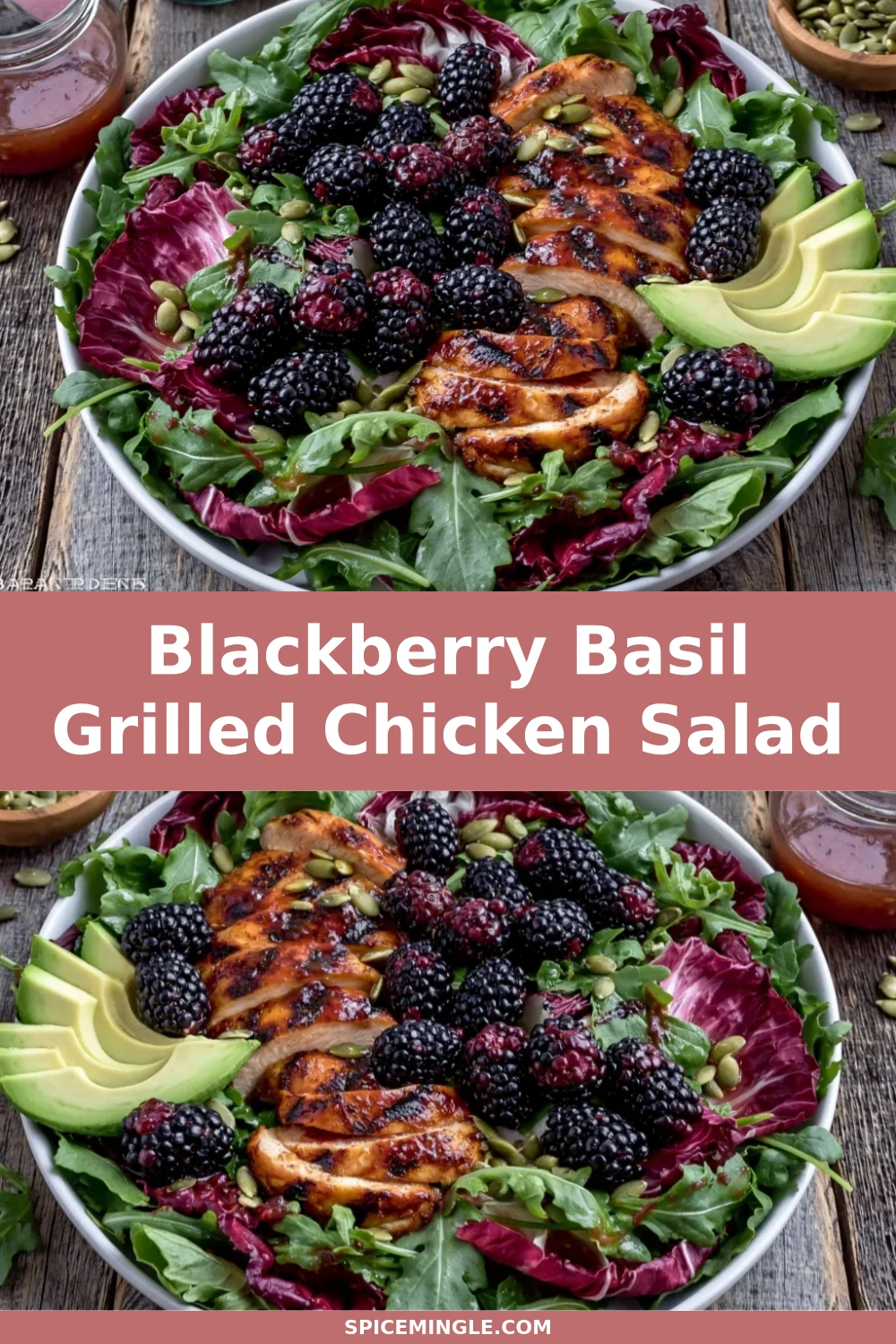 Blackberry Basil Grilled Chicken Salad