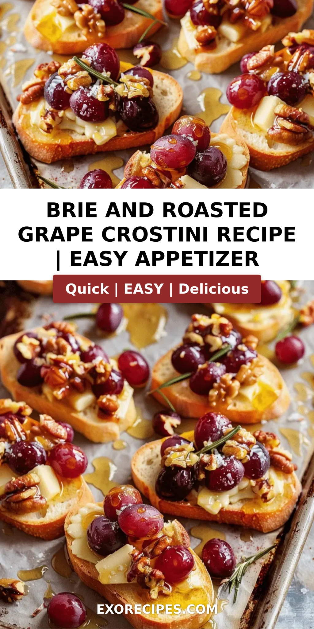 Brie and Roasted Grape Crostini