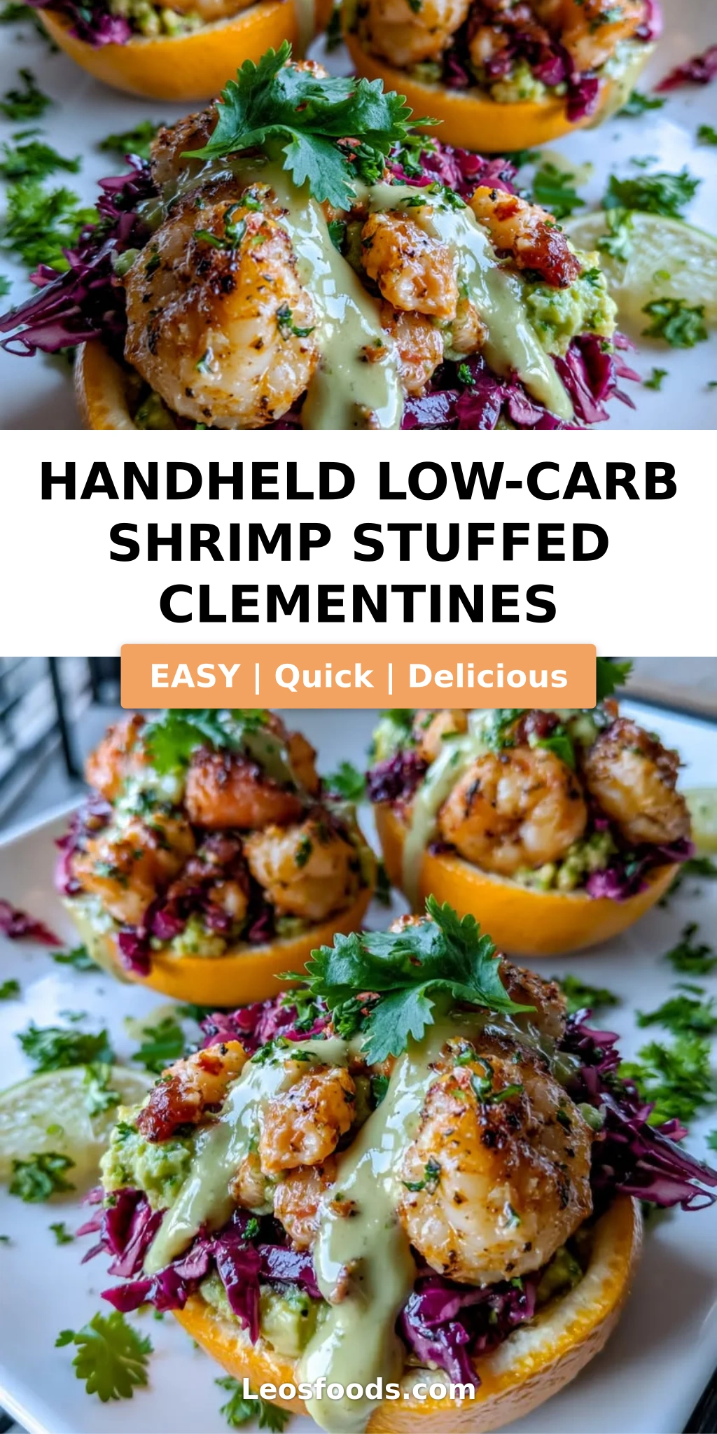 Handheld Low-Carb Shrimp Stuffed Clementines