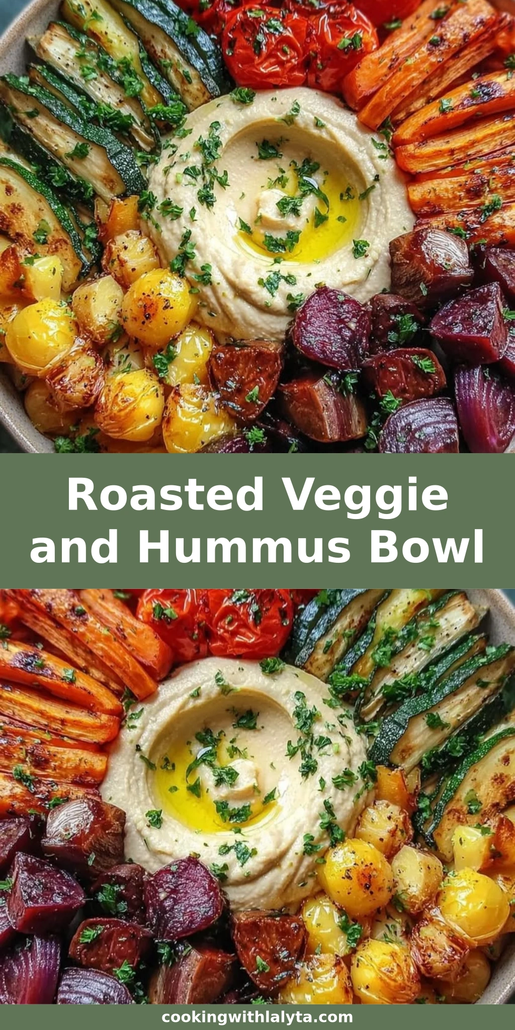 Roasted Veggie and Hummus Bowl