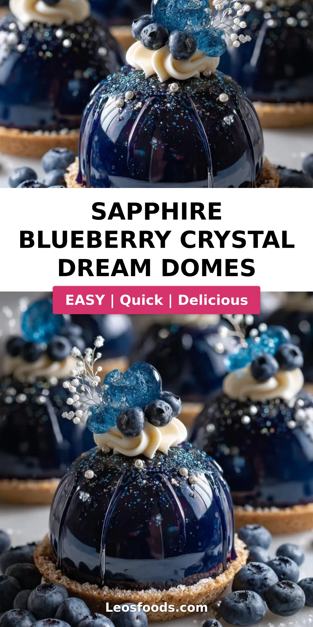 Sapphire Blueberry Crystal Dream Domes