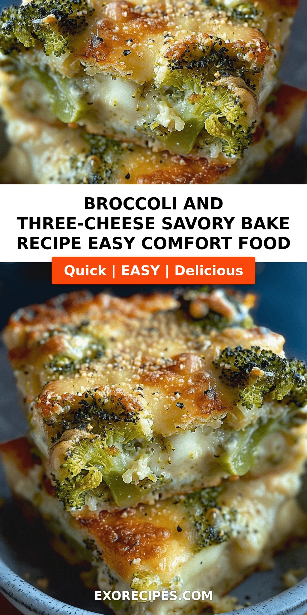 Broccoli and Three-Cheese Savory Bake Recipe: A Delicious and Easy Comfort Food