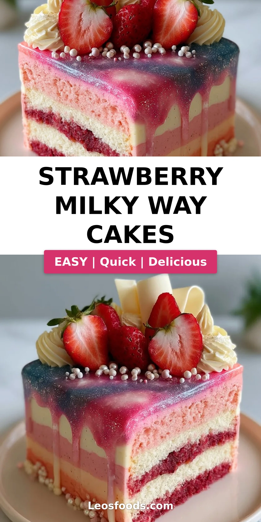 Strawberry Milky Way Cakes