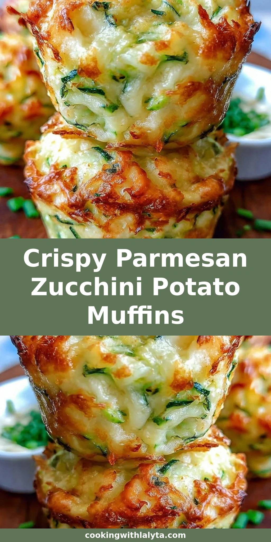 Crispy Parmesan Zucchini Potato Muffins