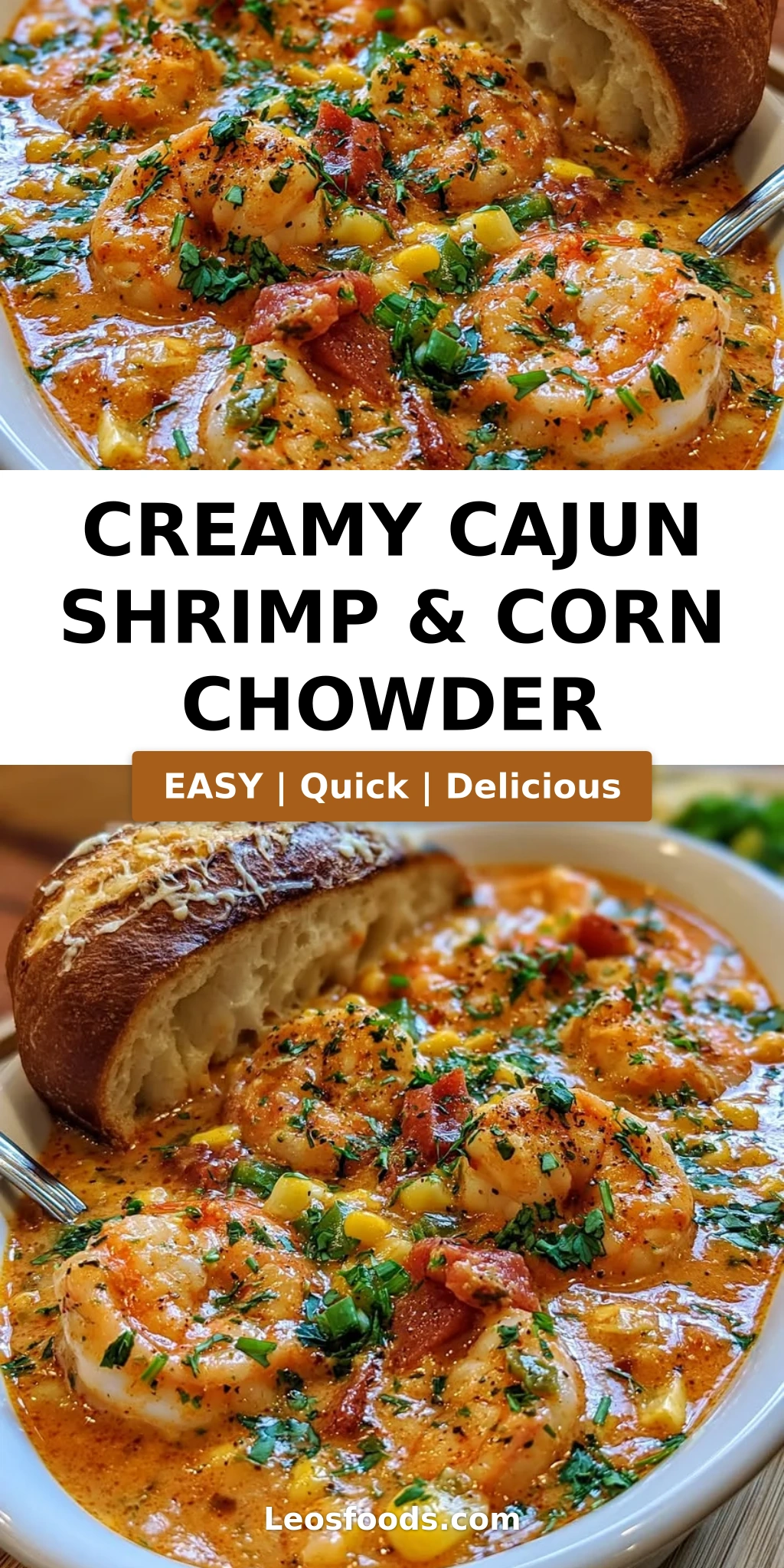 Creamy Cajun Shrimp & Corn Chowder