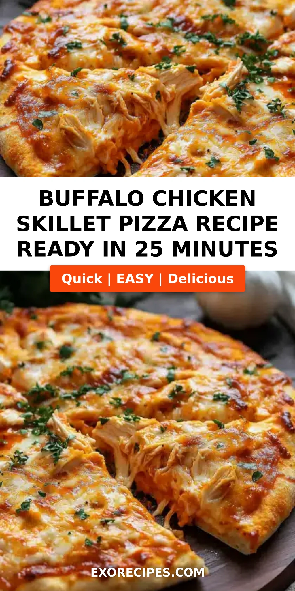 Buffalo Chicken Skillet Pizza