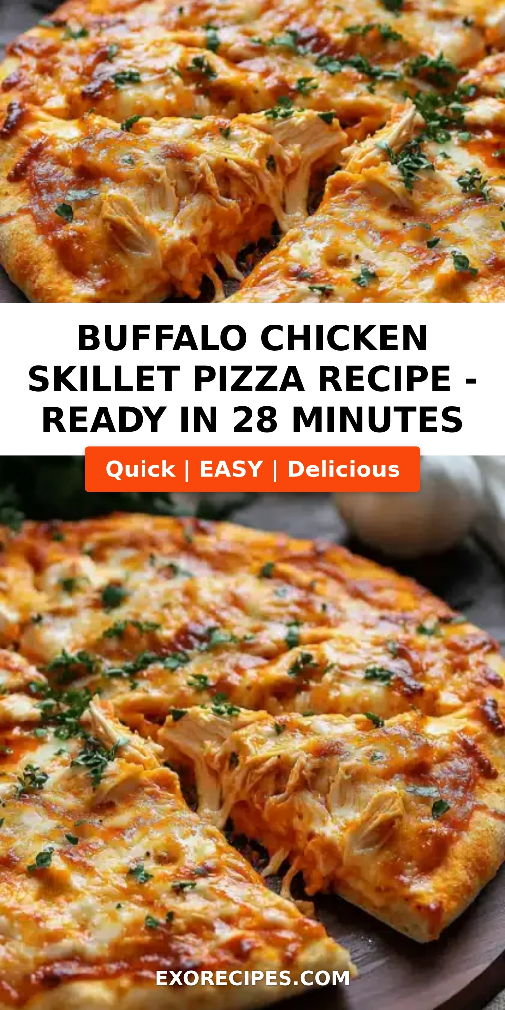 Buffalo Chicken Skillet Pizza