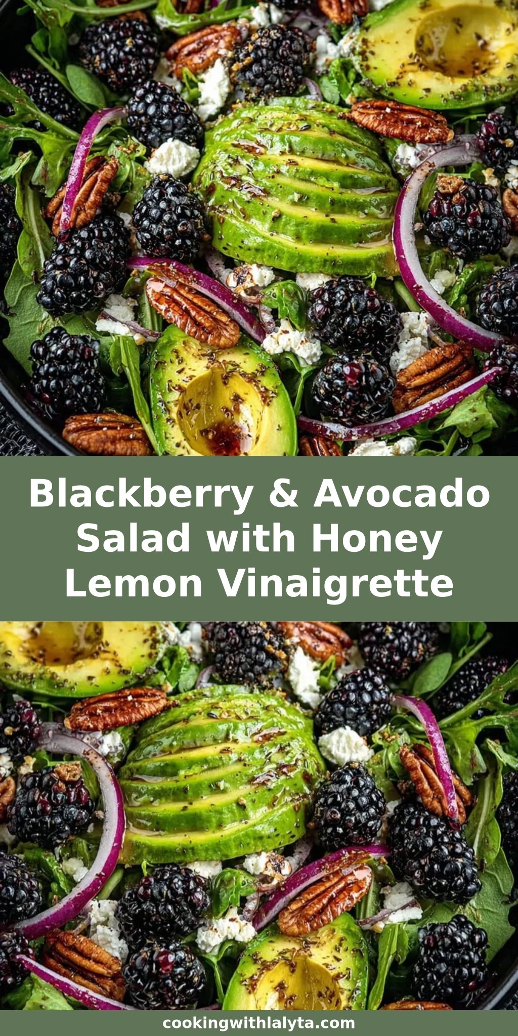 Blackberry & Avocado Salad with Honey Lemon Vinaigrette