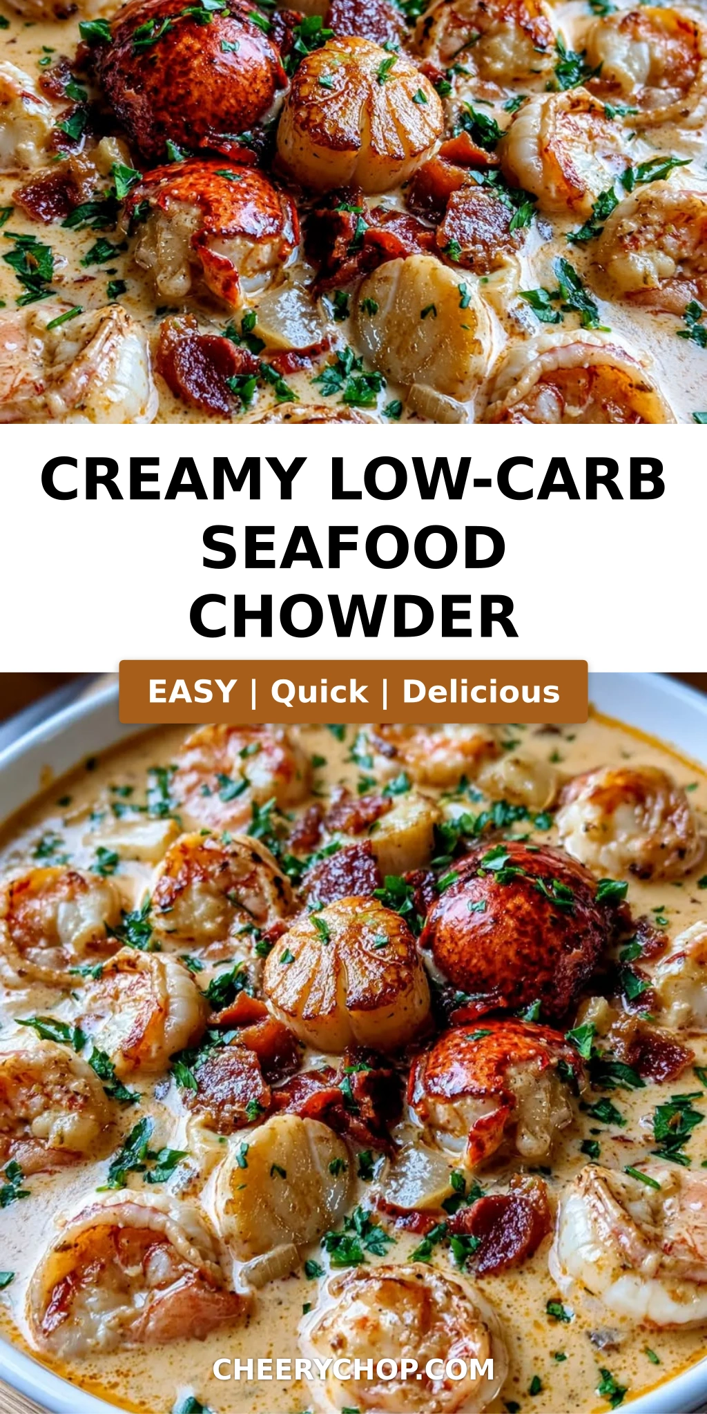 Creamy Low-Carb Seafood Chowder