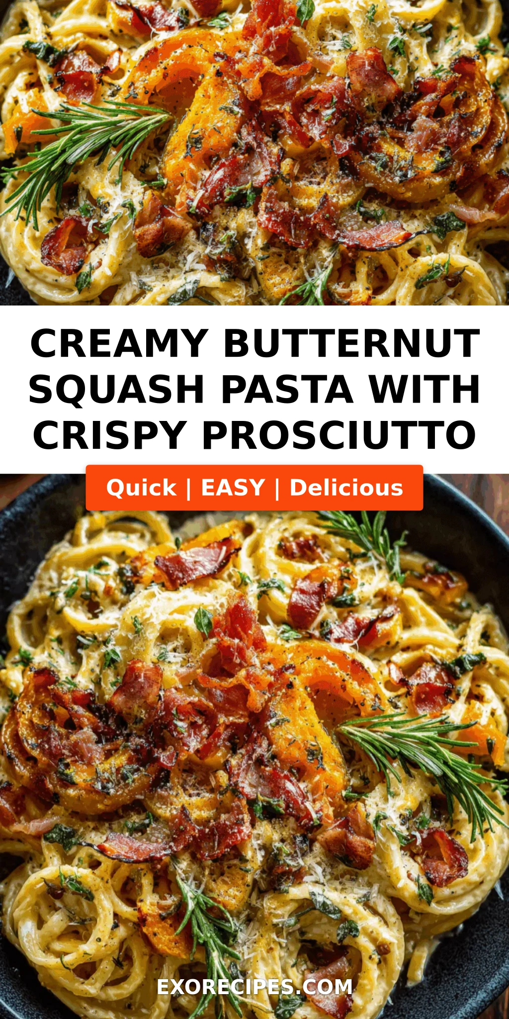 Butternut Squash Pasta with Crispy Prosciutto & Herbs Your Ultimate Comfort Dish