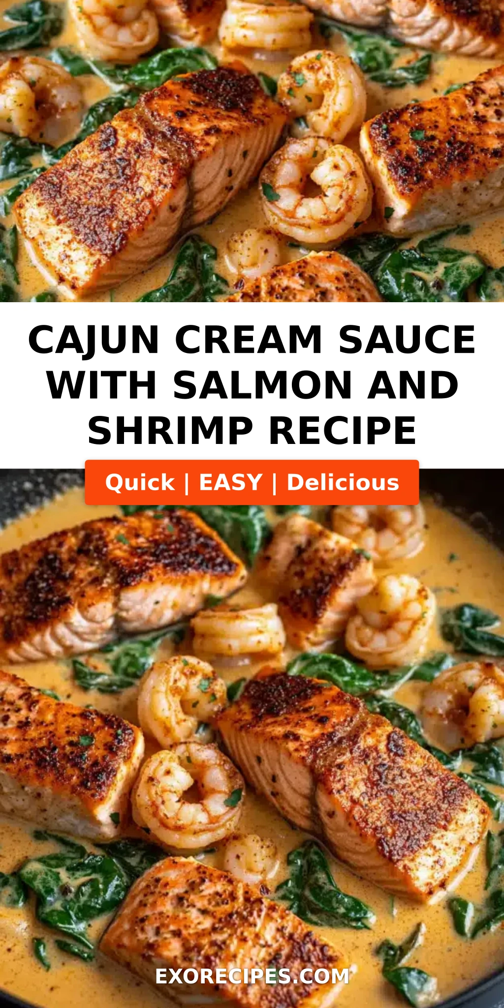 Cajun Cream Sauce with Salmon and Shrimp A Flavorful Seafood Delight