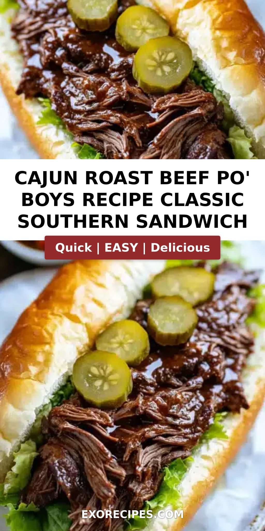 Cajun Roast Beef Po' Boys Classic Southern Sandwich with a Kick